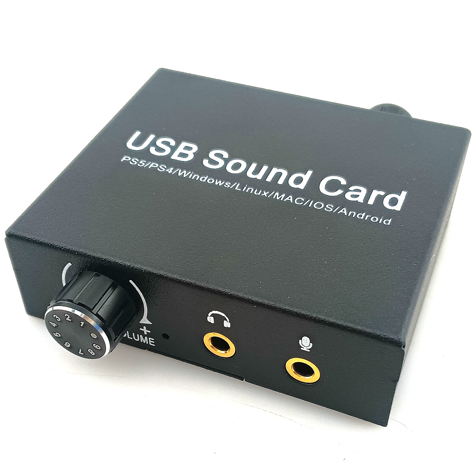 PC Android USB C Audio Amplifier 3.5mm Stereo Headphone Output Mic Input Volume
