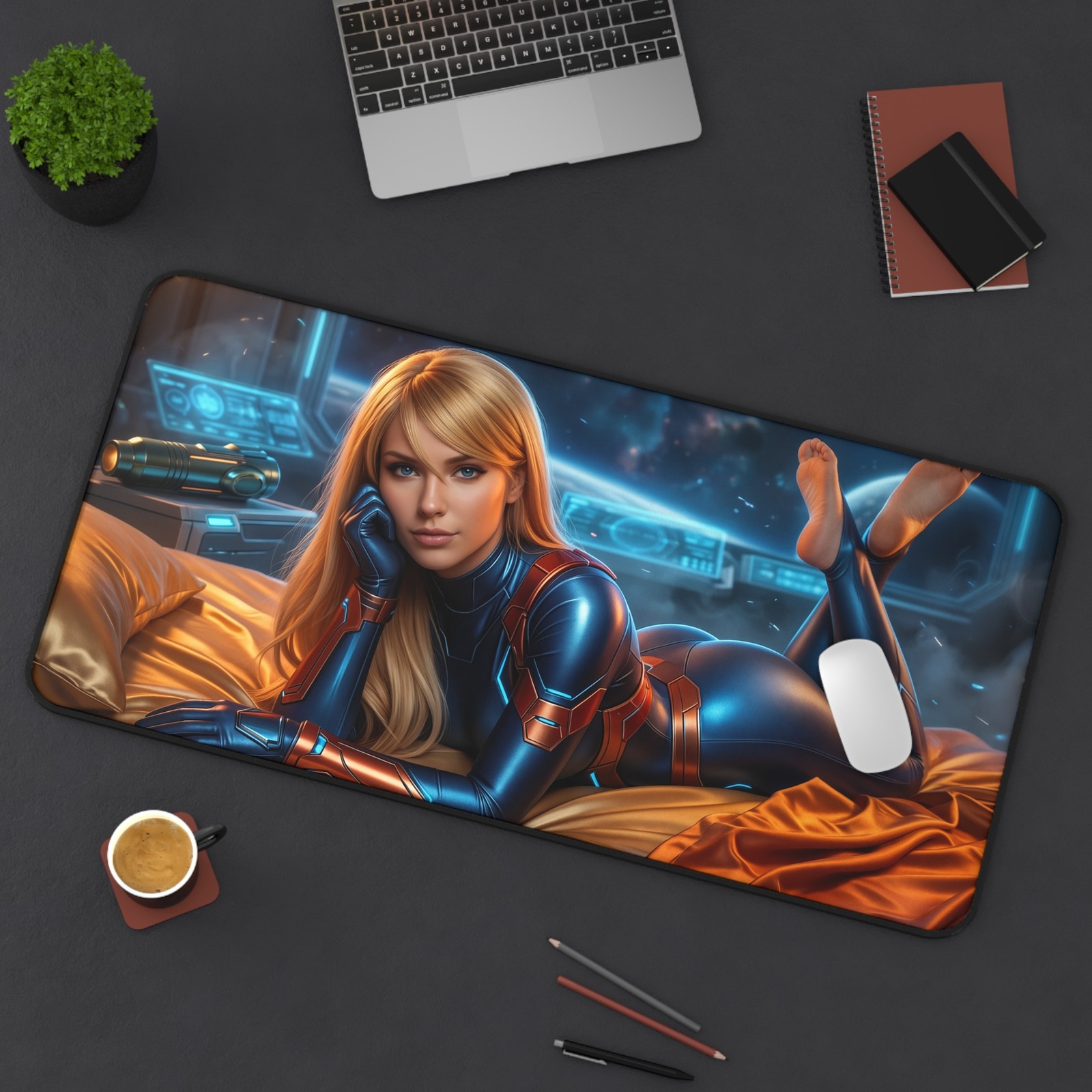 Samus Aran Mouse Pad, XXL Gaming Desk Mat, PC Mouse Pad