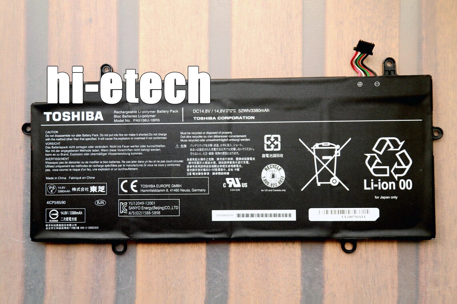 Genuine PA5136U-1BRS Battery for Toshiba Portege Z30 Z30-A Z30-AK01S Z30-B Z30-C