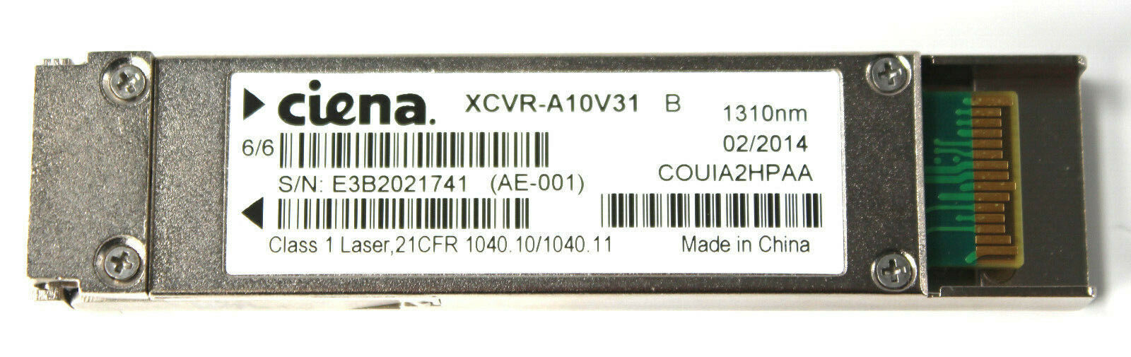 Ciena XCVR-A10V31 B COUIA2HPAA 1310nm 10GB-LR Transceiver