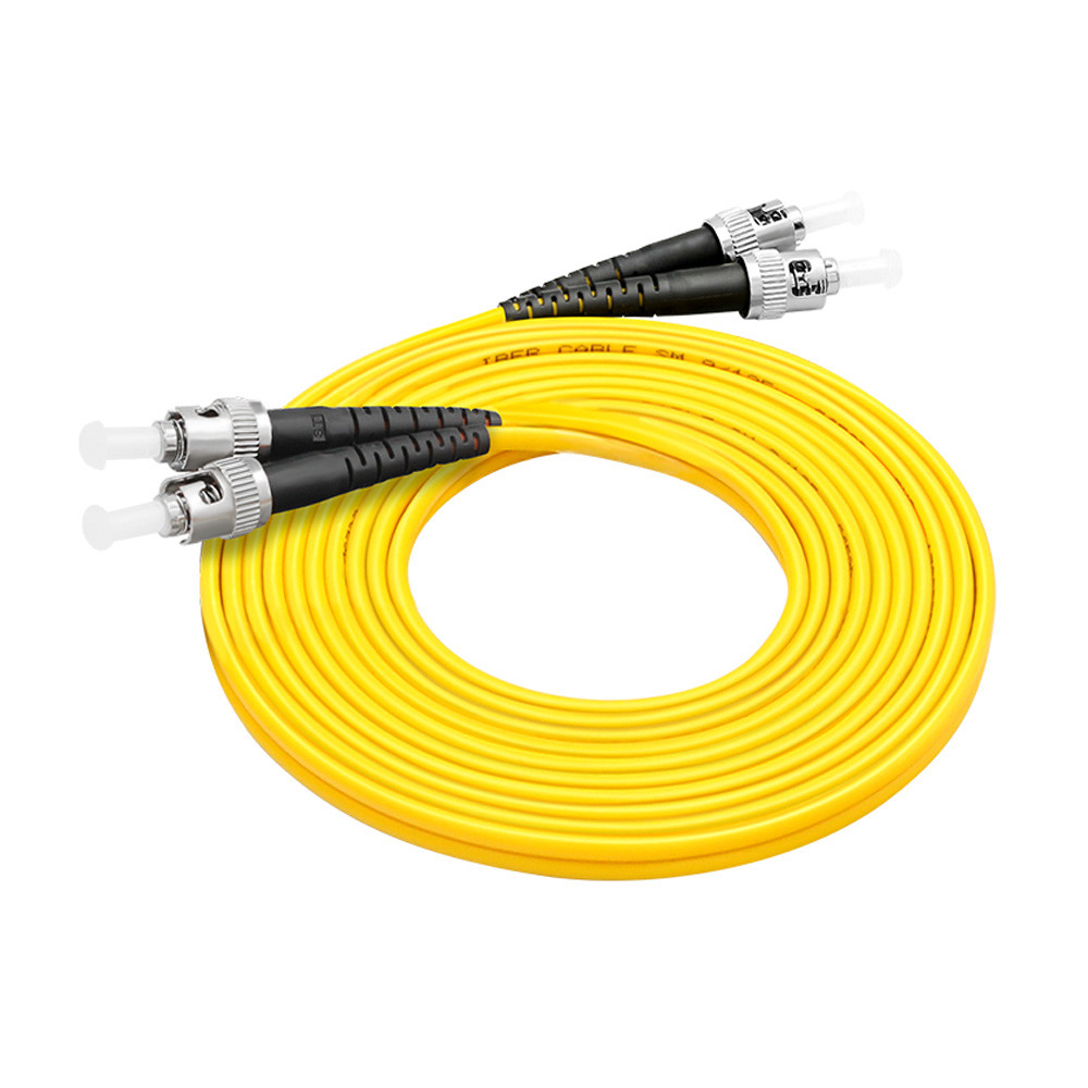 10Pcs 3 M ST-ST Duplex 9/125 Singlemode Fiber Optic Cable Patch Cord Wholesale