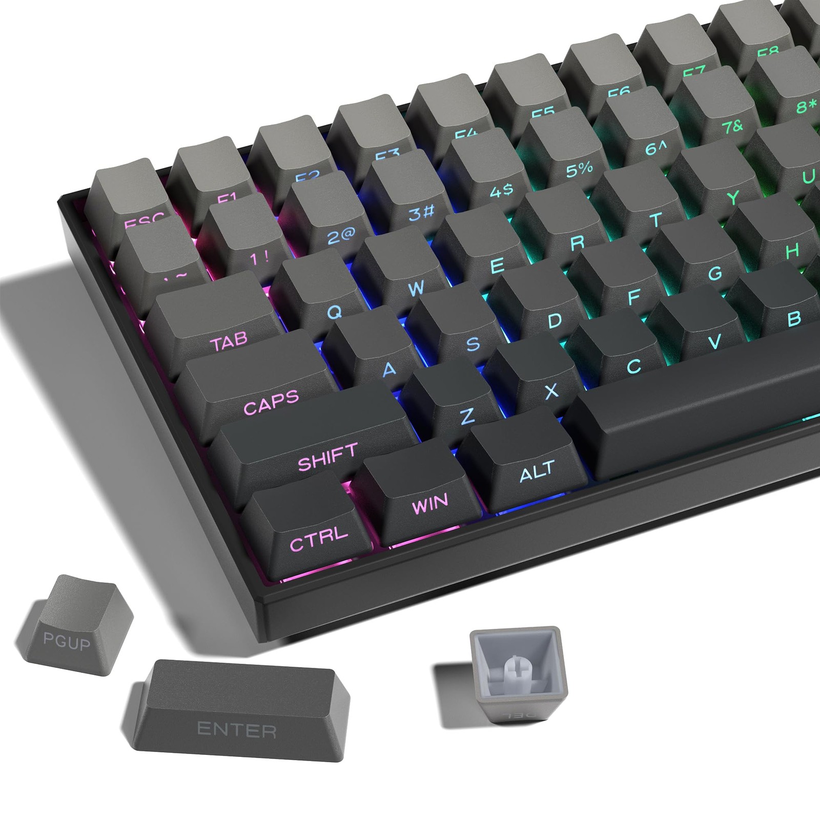 136 Key Side Printed PBT Keycaps OEM Shine Through Set for Cherry MX Keyboards