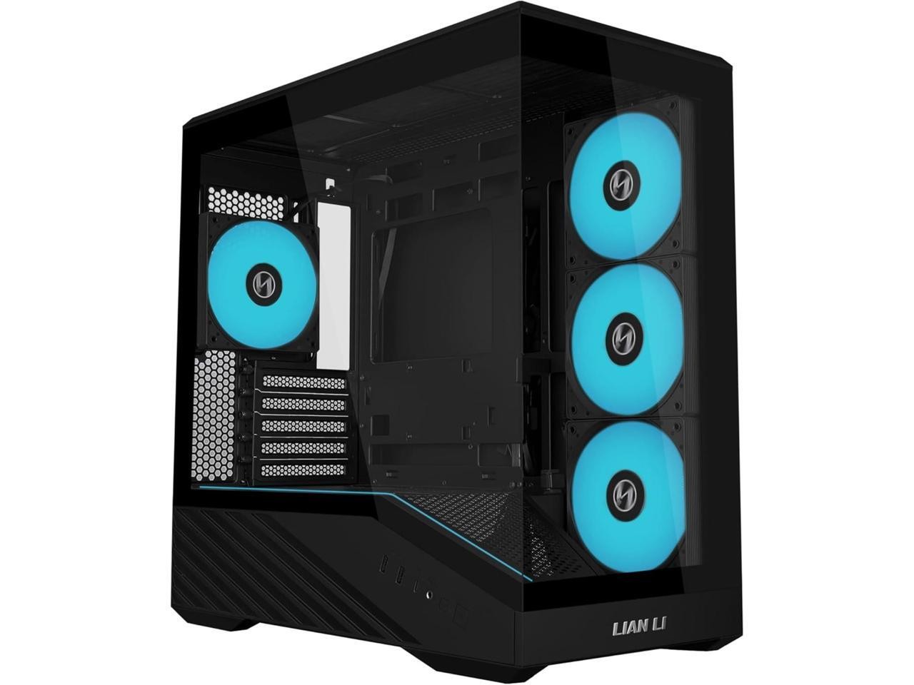 Lian Li VECTOR V100 MINI Micro Form Factor Compact PC Case, Pre-install 4 x 120m