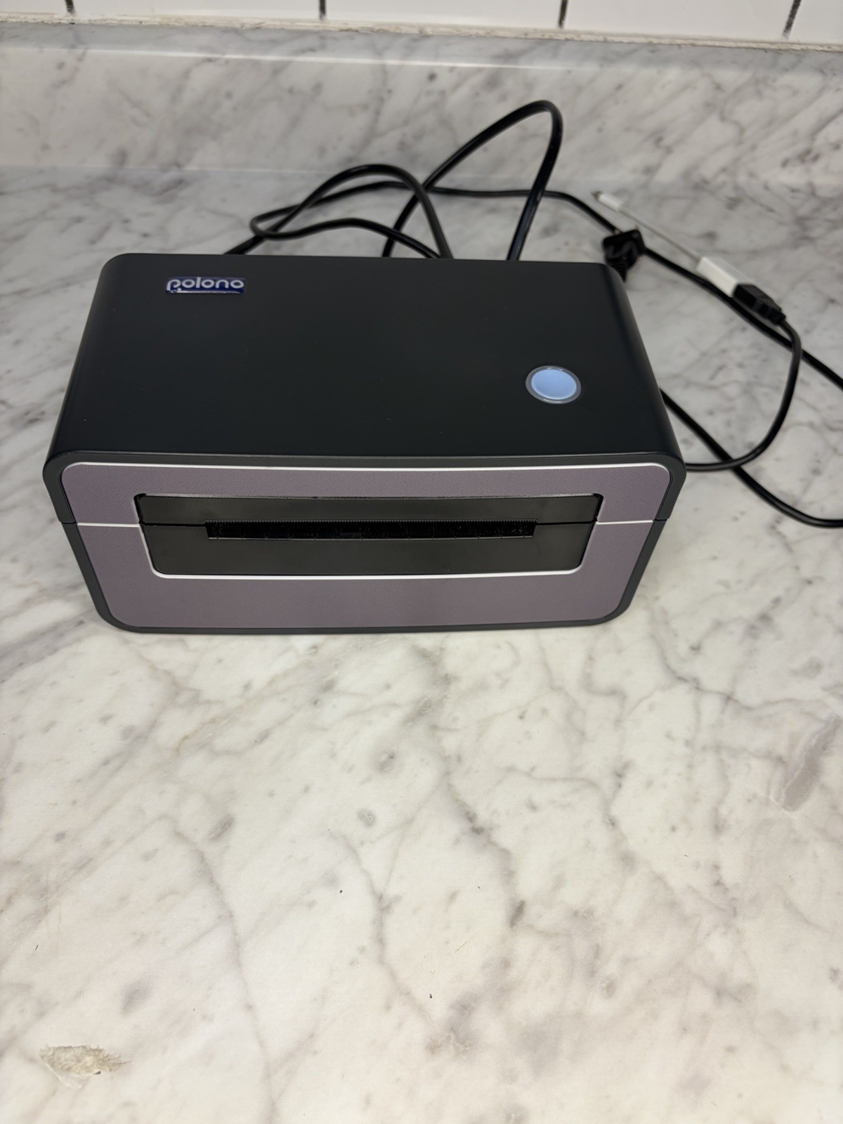 Polono PL60 Direct Thermal Label Printer Compatible With Windows & Mac In Black