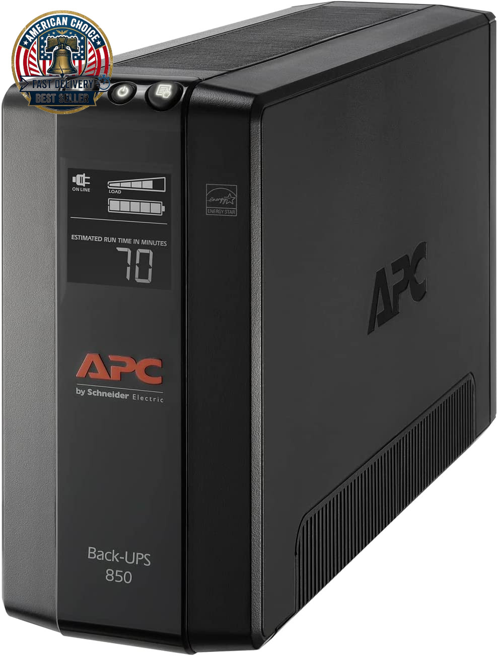 Back-Ups Pro 850VA UPS, 510W Battery Backup & Surge Protector, AVR, 8 Outlets (N