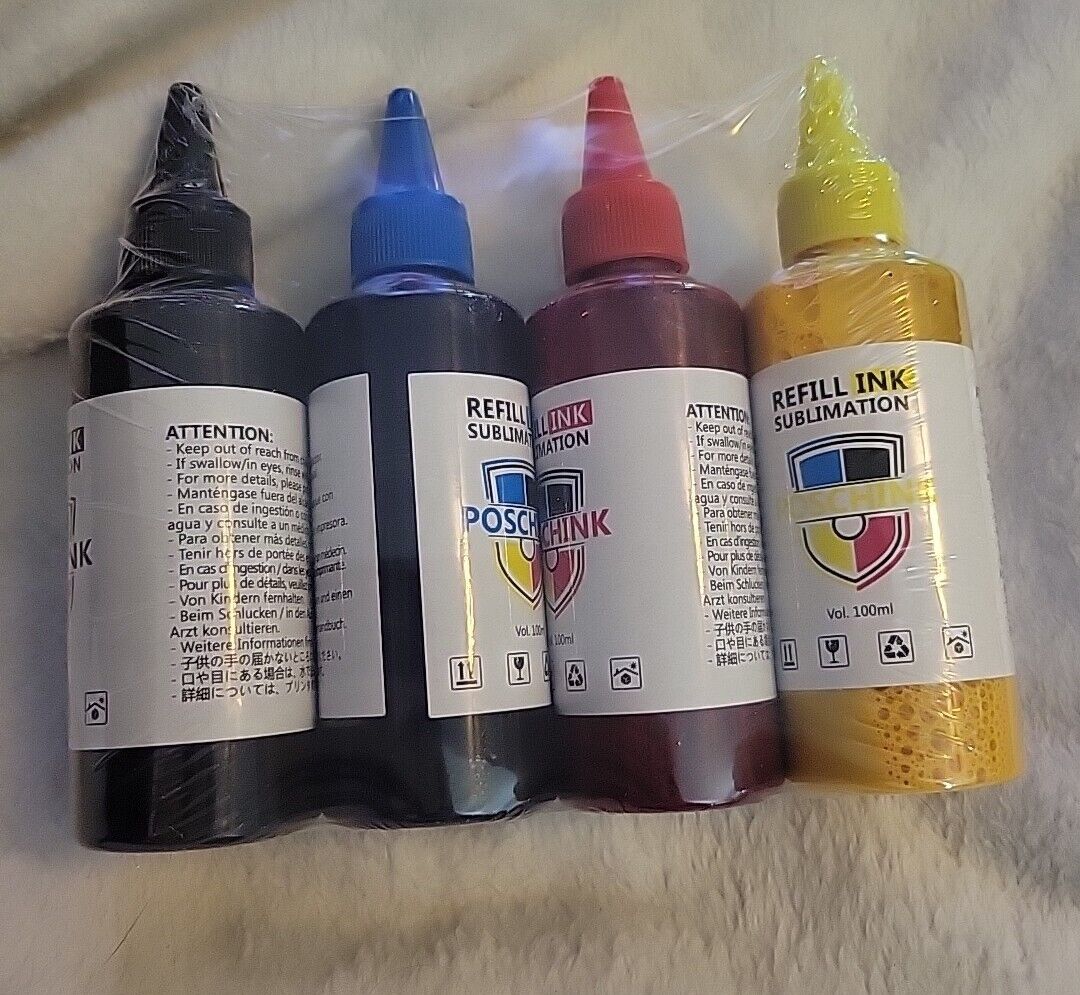 4 Pk Sublimation Refill Ink 100ml Each