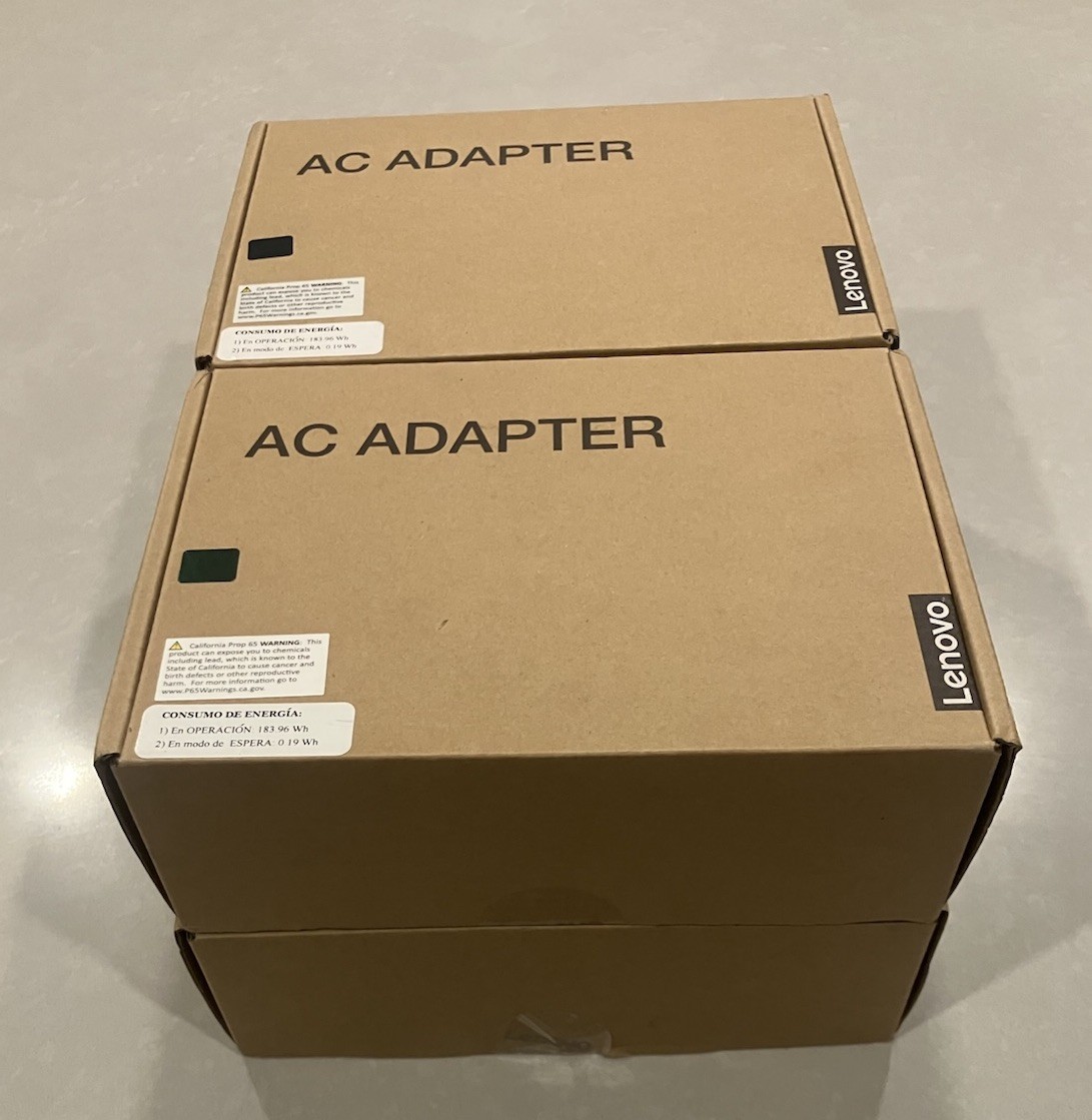 Lot Of 4 Lenovo 888015042 Genuine AC Power Adapter Charger 20V 8.5A 170W Square