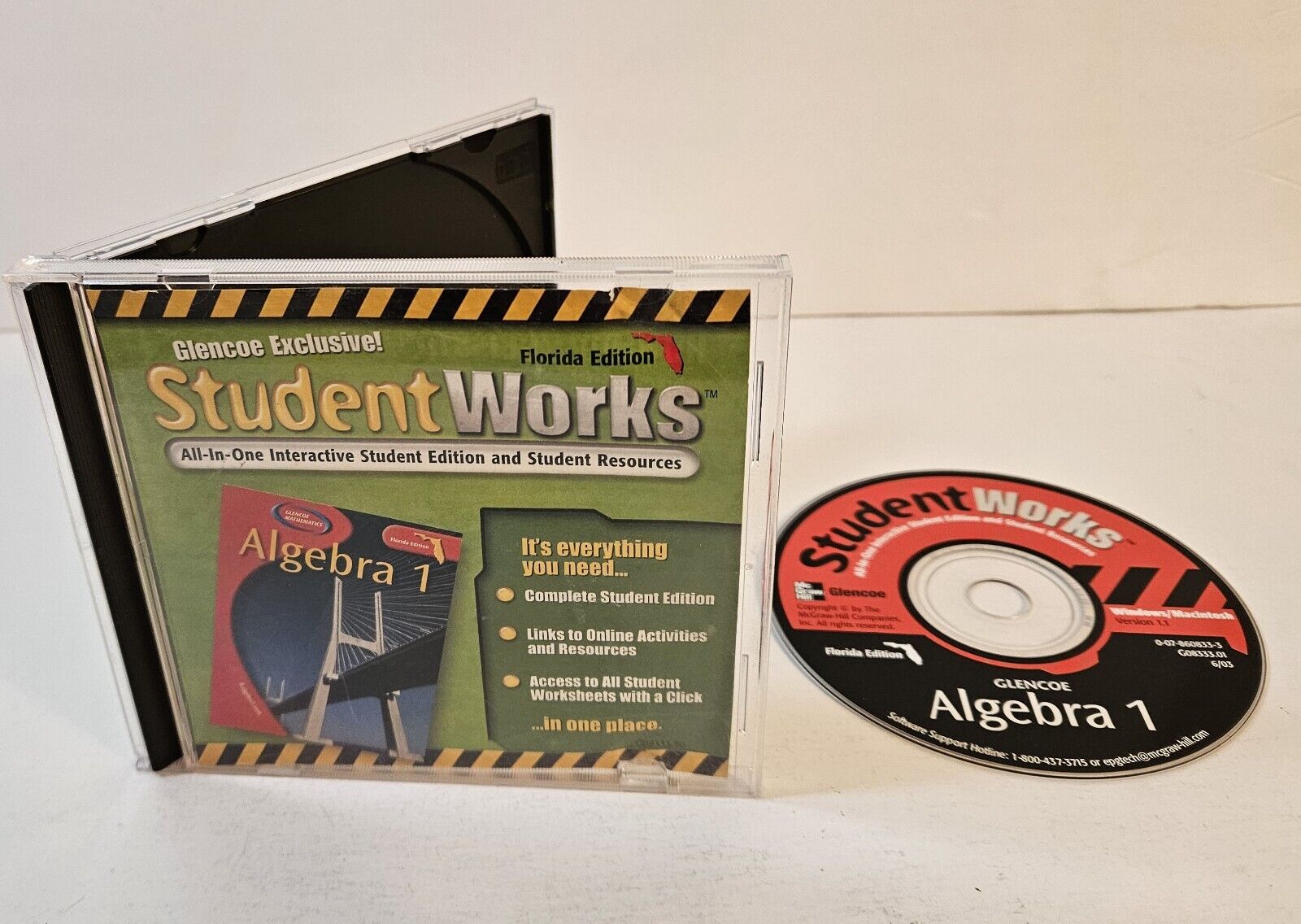 Student Works Glencoe Algebra 1 Florida Edition CD McGraw Hill Windows Mac