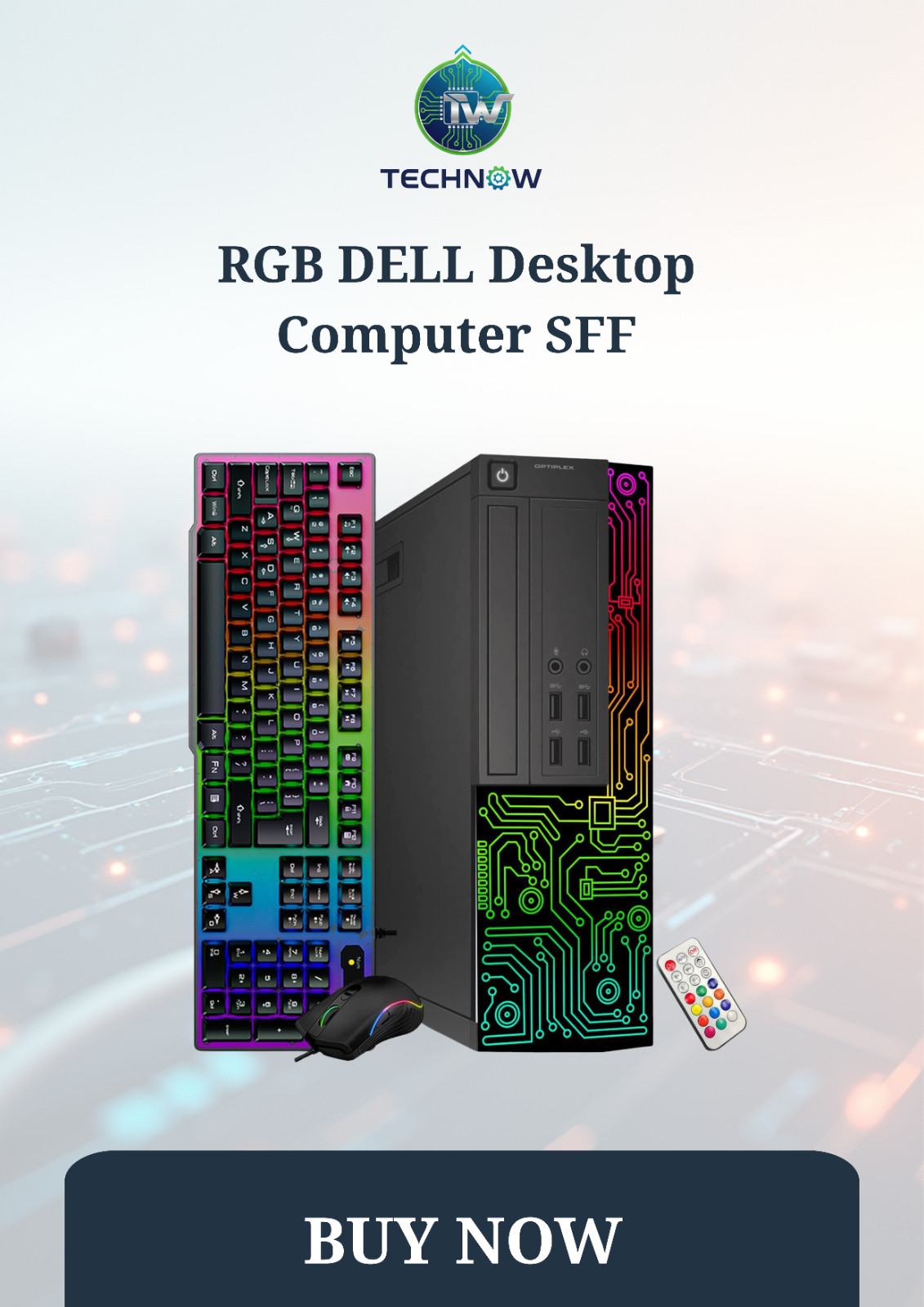 RGB DELL Desktop Computer SFF Intel i5-6500 PC 16GB 256SSD Windows 11 pro Wi-Fi
