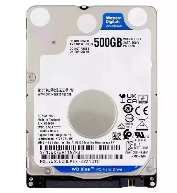 WD5000LPZX - Western Digital 540 RPM 128M Blue Disk, 2.5-inch, 500G