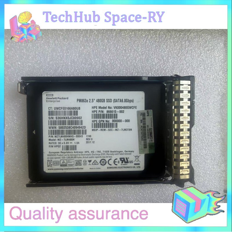 NEW HPE/Samsung 2.5" 480GB SATA 6G G10 Server SSD Replace P04474-B21 P05312-001