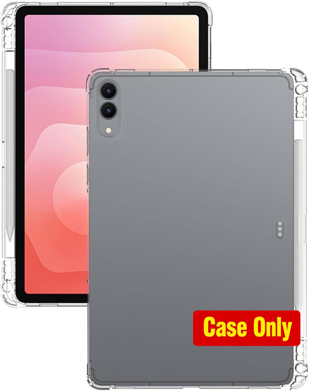 Clear TPU Case with S Pen Holder for Samsung Galaxy Tab S11 Ultra 14.6 Inch