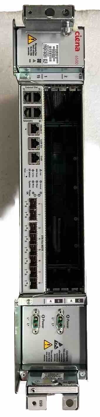 Ciena 6500 2-slot Shelf +DC Power + NTK 55522E503