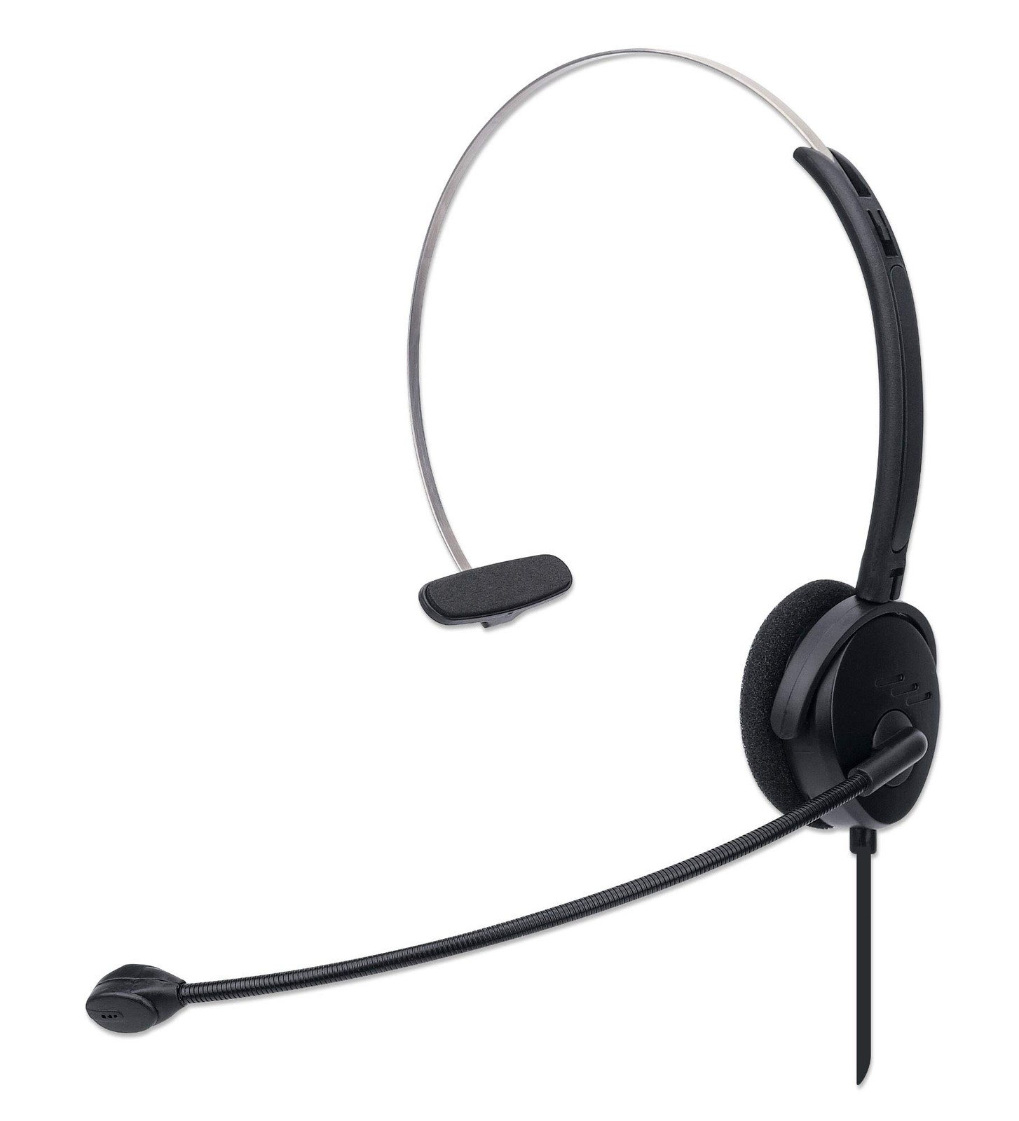 USB Headset with Mic & 5 ft Cable - Cushion Mono/Single-Sided, On-Ear, in-lin...