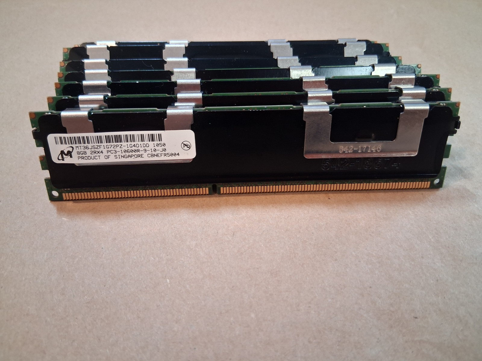 64GB Lot Of {8 Micron} MT36JSZF1G72PZ-1G4D1DD Server Memory 8GB PC3-10600R