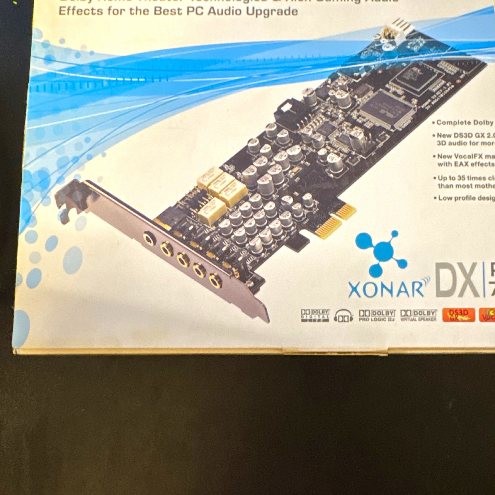 ASUS Xonar DX PCI Express x1 Plug-In Internal Sound Card 7.1 3.5mm Out