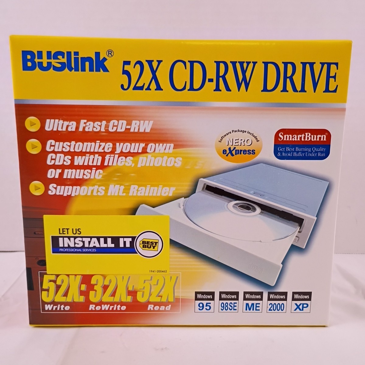 BUSlink 52x CD-RW Drive 52x32x52x Ultra Fast Open Box