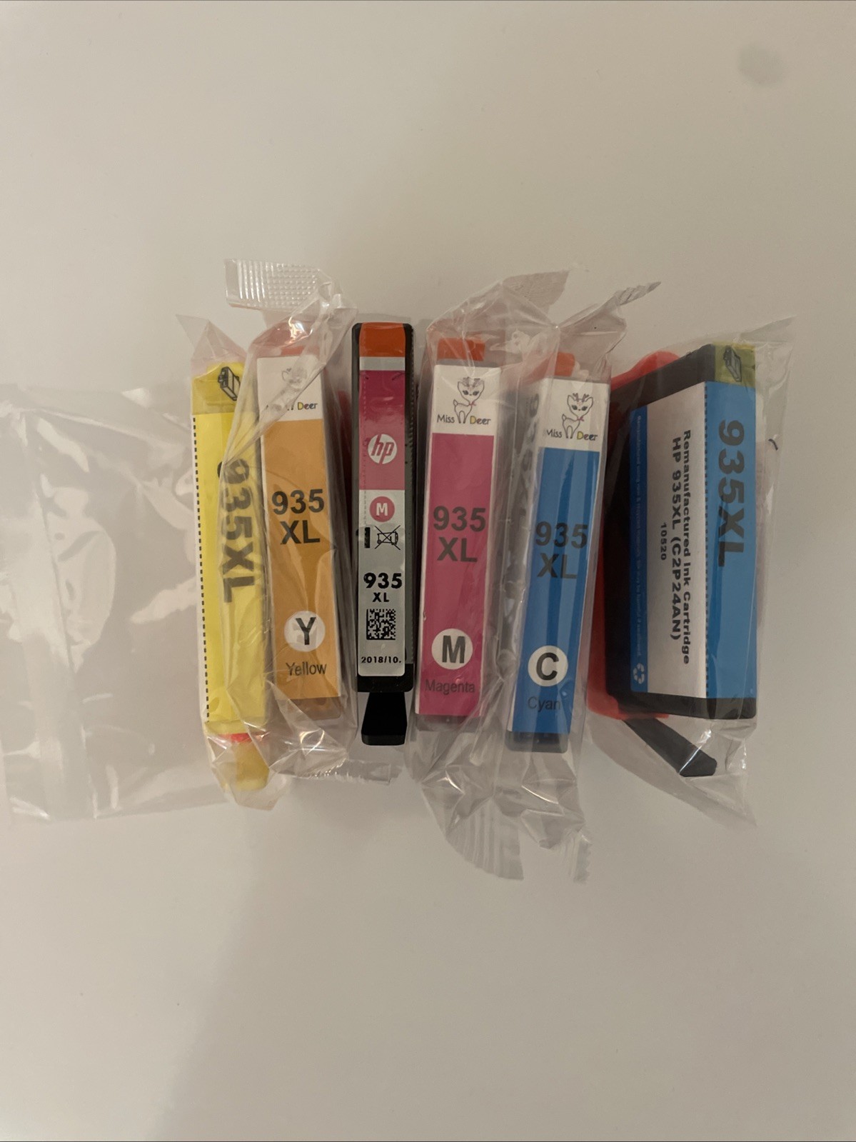 935 XL Ink 6 Pack, 2 Yellow, 2 Cyan, 2 Magenta