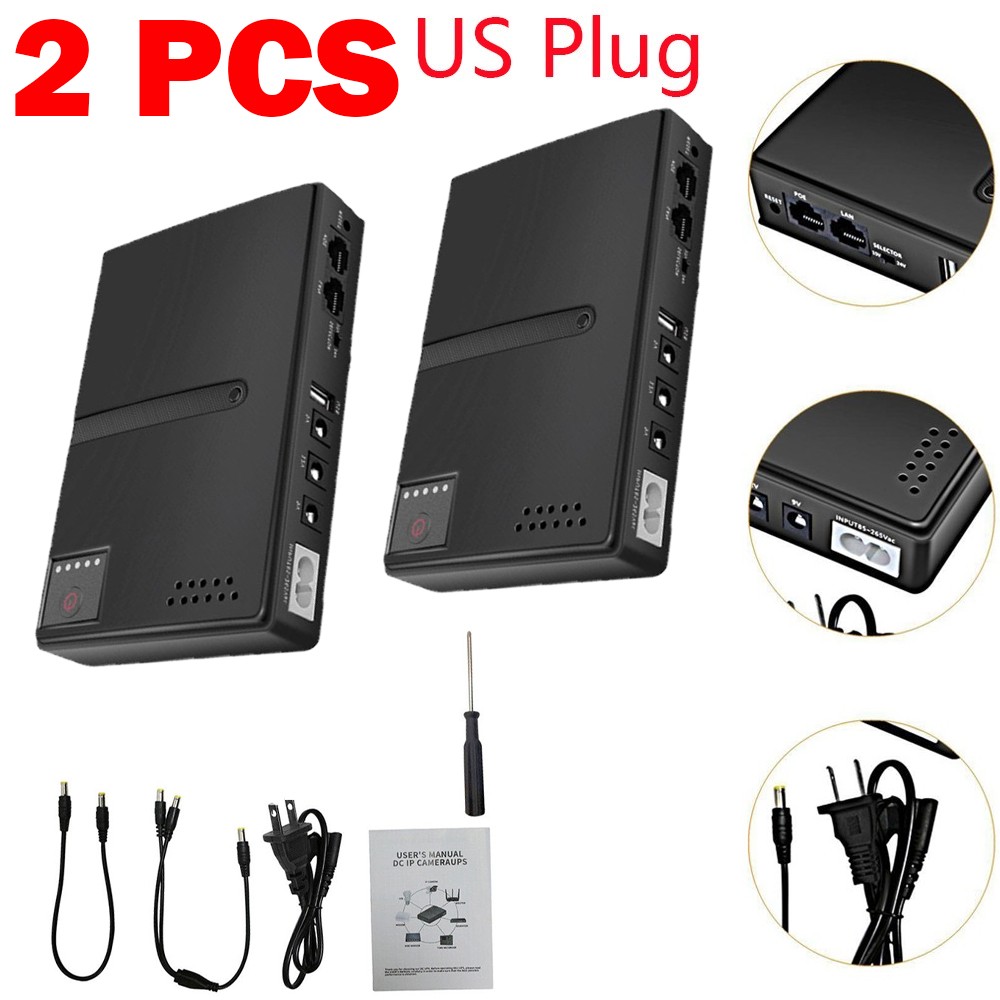 2PCS 1018L Uninterruptible Power Supply DC Backup UPS Power Router Power Adapter