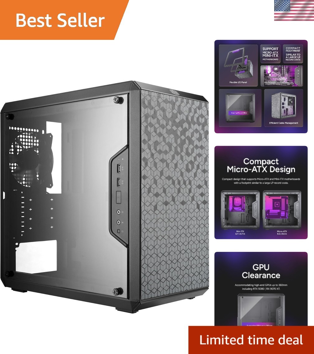 MasterBox Q300L Micro-ATX Case - Adjustable I/O and Magnetic Dust Filters