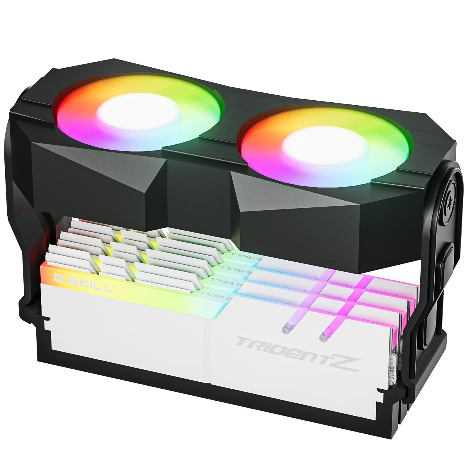 X5 Memory RAM Cooling Fans, 5V/3Pin ARGB Light Effect RAM Cooler with Dual 60...