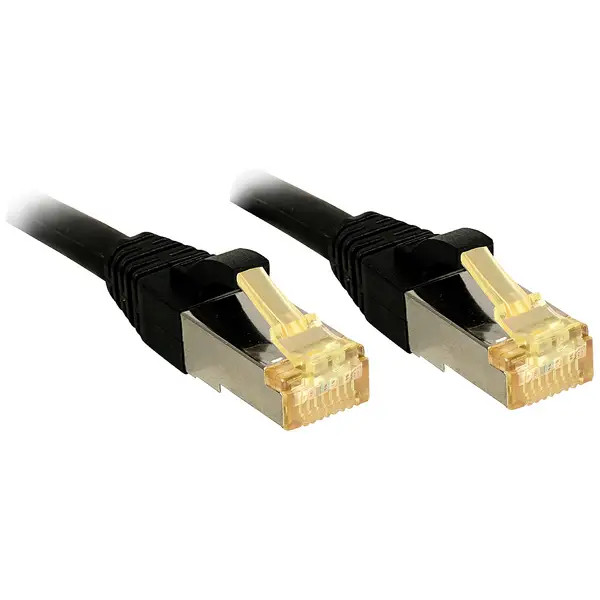 LINDY 47315 RJ45 Network Cable, CAT 6A/7 S/FTP Patch Cable 20.00m Black with Prot