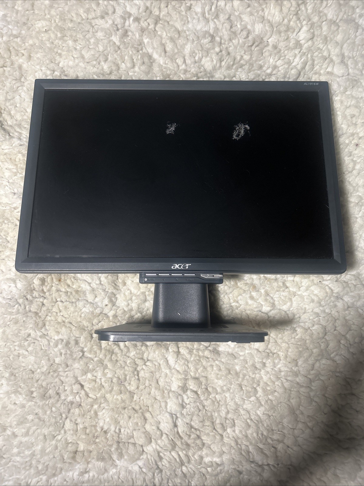Acer AL1916W 19” LCD Monitor Widescreen 16:10 Non-Tested/Parts w/ Stand