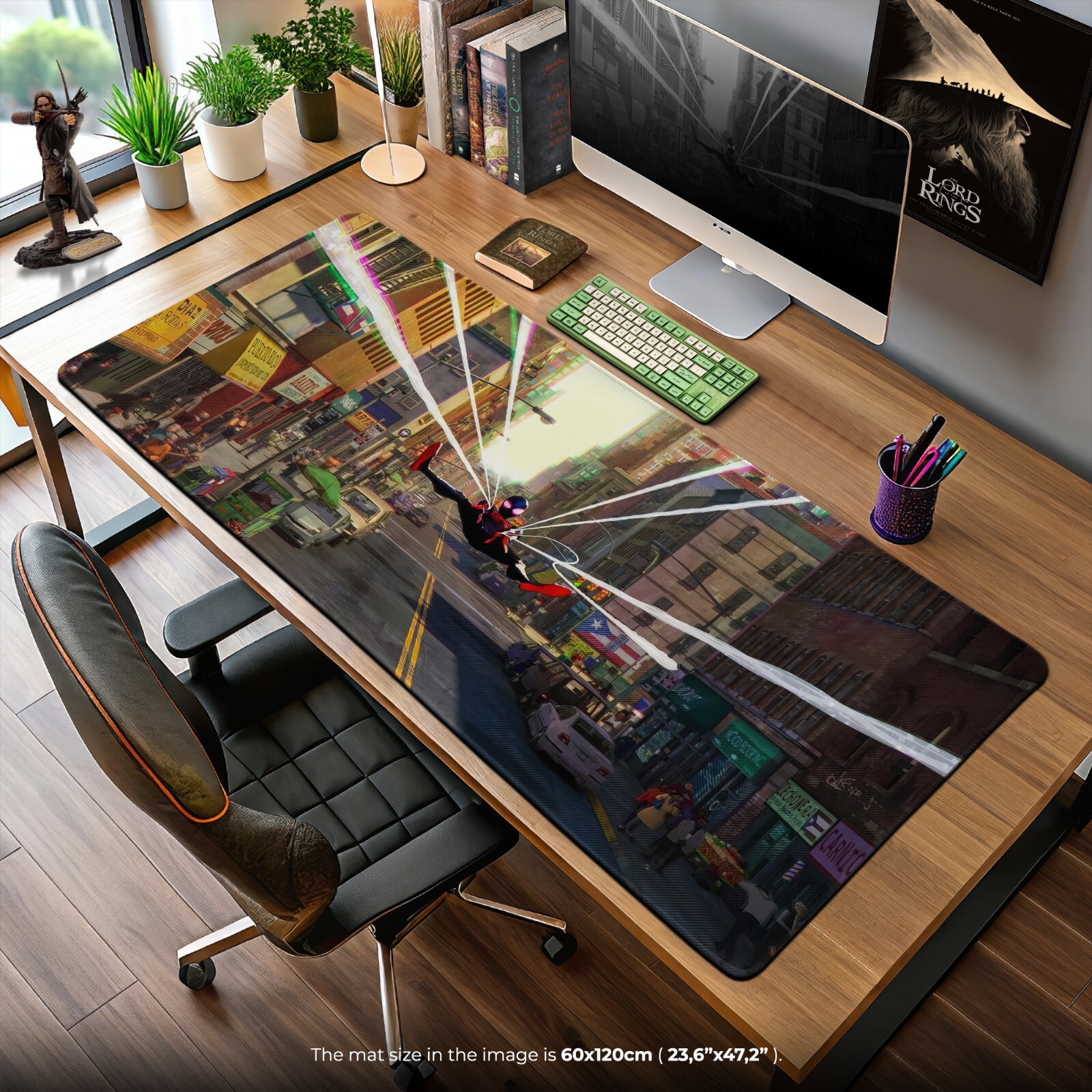 Miles Morales Spider-Man Desk Mat - Into the Spider-Verse Mouse Pad Gift