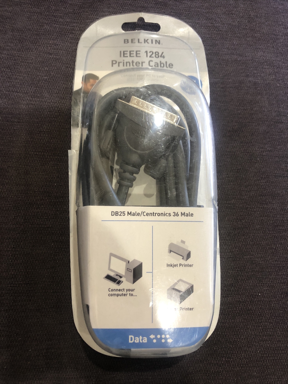 Belkin IEEE 1284 printer cable 10ft 3m