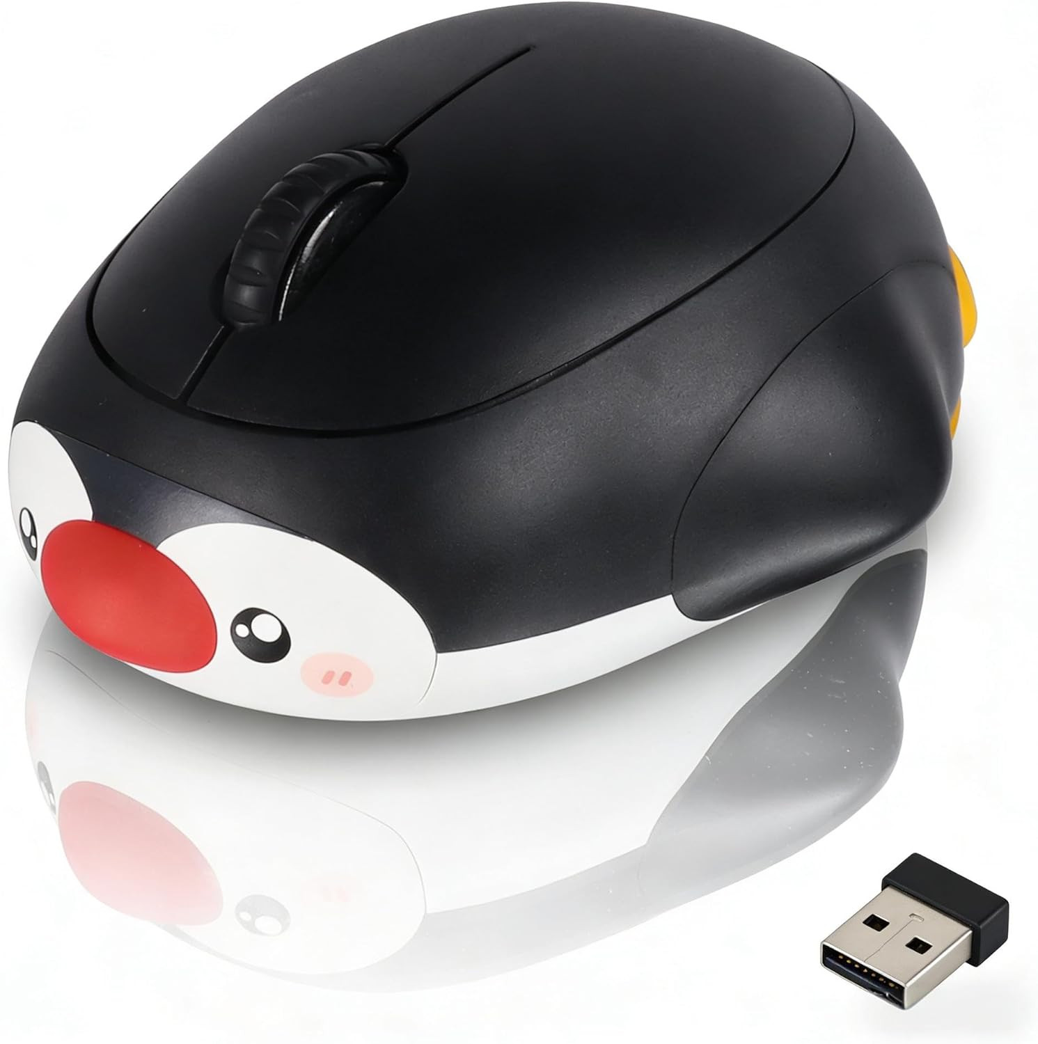 Cute Penguin Wireless Mouse, Bluetooth & 2.4G Dual Mode, Rechargeable Silent Mou