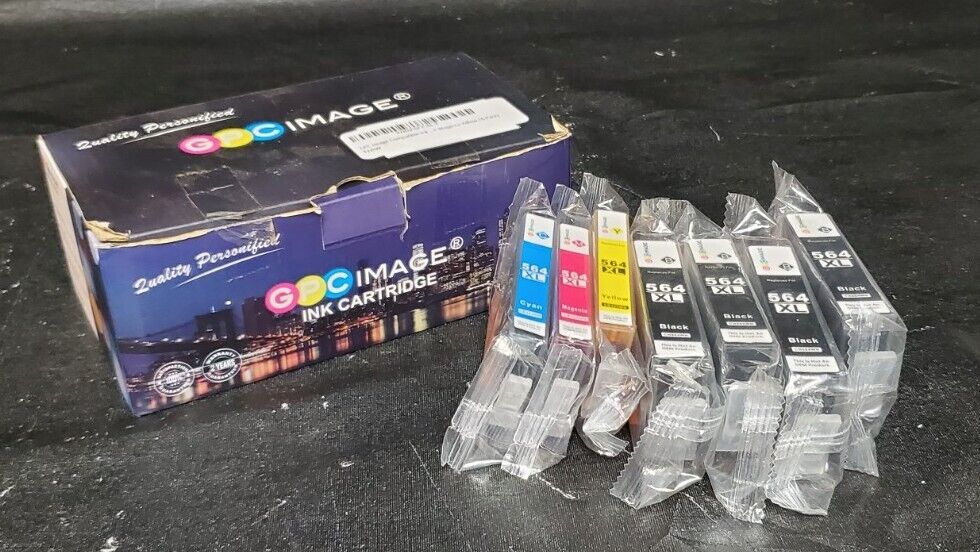 Genuine GPC Image 564XL 7 Pack Of New Sealed Ink Black Yellow Blue
