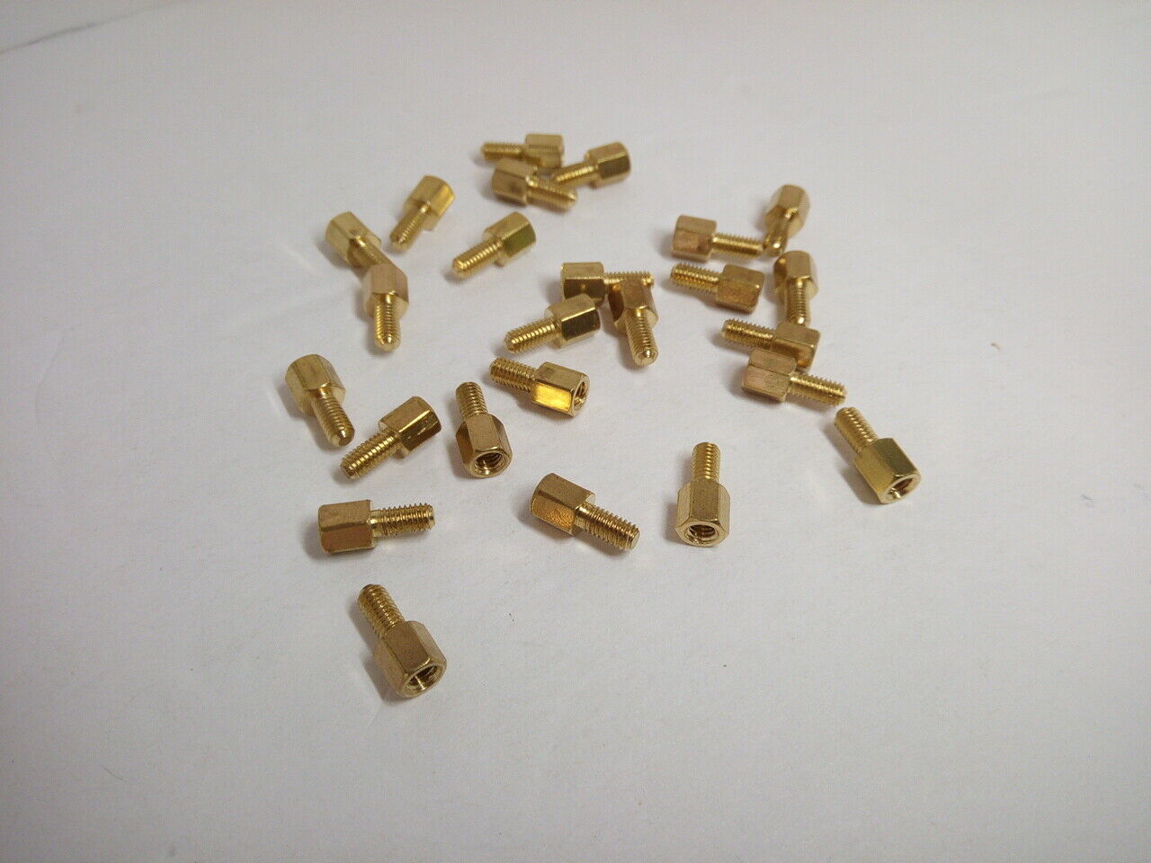 25 Pack Brass M3 5+6mm Standoff Hex Threaded Male Female PCB Pan Spacers Pillars