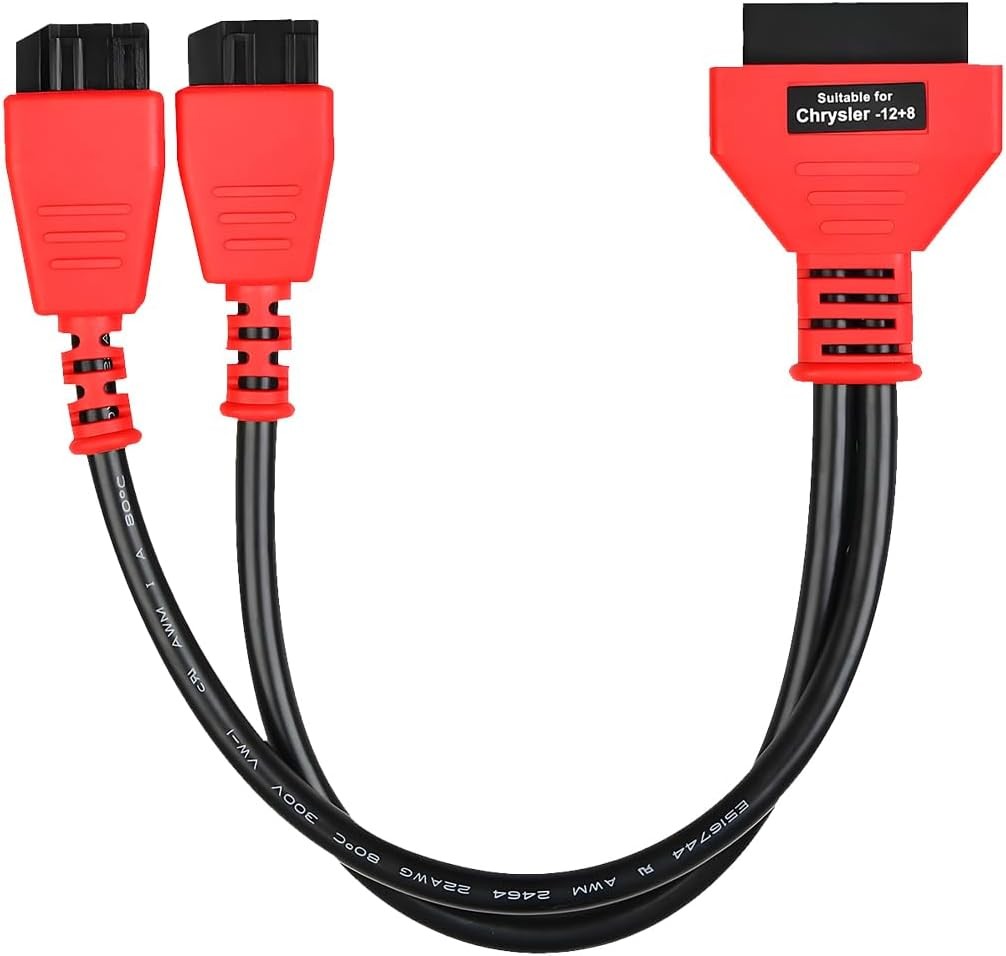 Car 12+8 Pin Connector to OBD2 Adapter, Security Bypass Cable SGW Equipped FCA