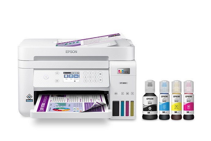 Epson EcoTank ET-3850 Wireless Color All-in-One Printer - Black - Excellent