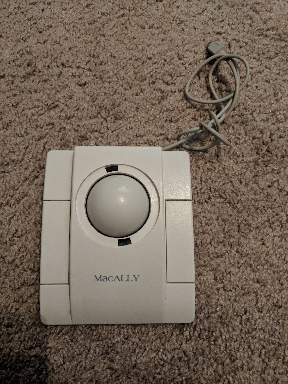 Macally Trackball gray grey mouse serial no 4115747 NICE UNTESTED