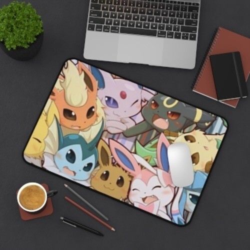 Cute Pokemon Eeveelutions Desk Mat | Office Decor | Gamer Gift | Mouse Pad