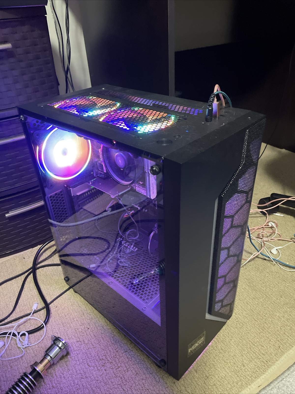 MXZ Gaming PC Desktop Computer, AMD Ryzen 5 5600G,500GB NVME,16GB DDR4