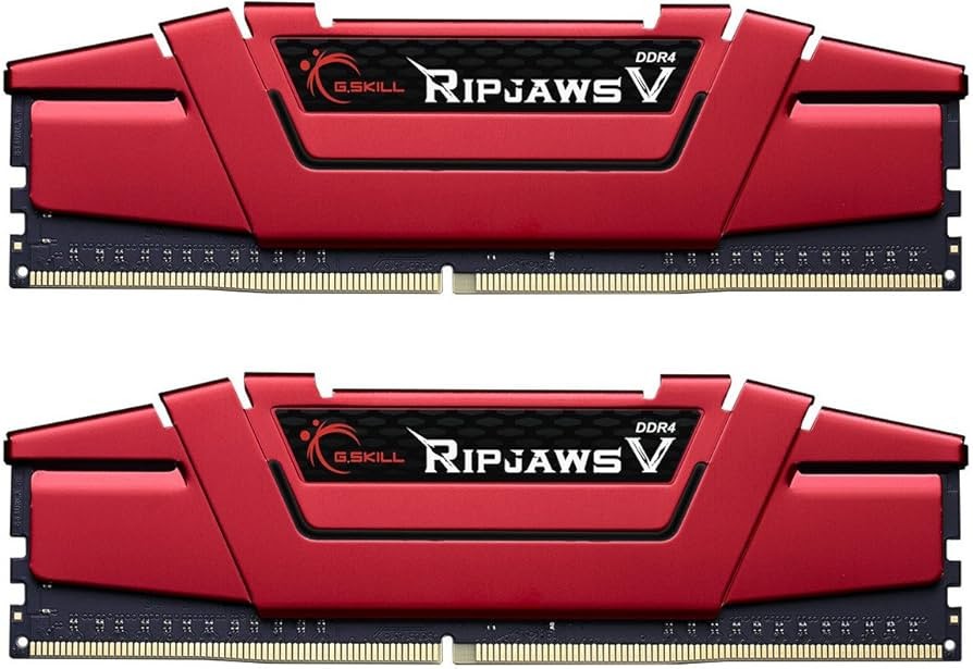 G.Skill Ripjaws V 16GB (2 x 8GB) DDR4 3200MHz CL16 Desktop Memory RAM (Red)
