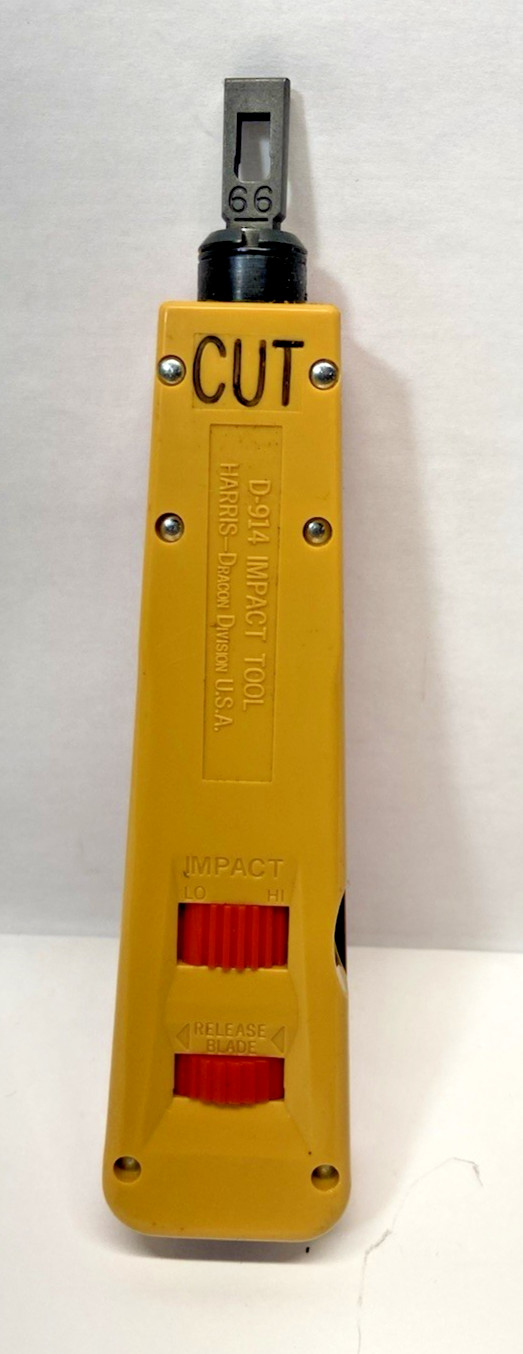 Harris Dracon Red Punch Down Tool D914 W/ dbl sided Bit