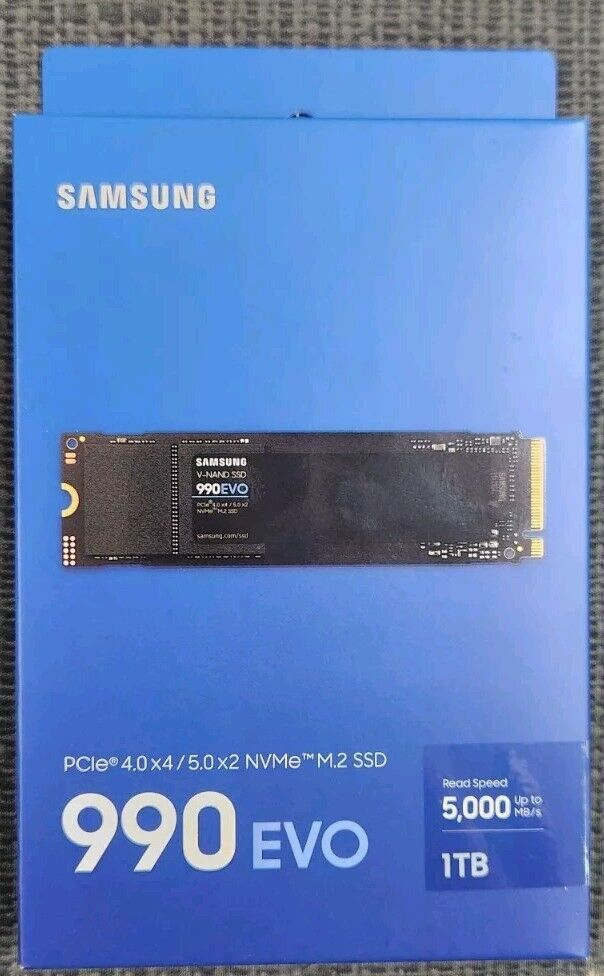SAMSUNG 1TB SSD 990 EVO PCIe 5.0 M.2 2280 Solid State Drive Up-to 5,000MB/s