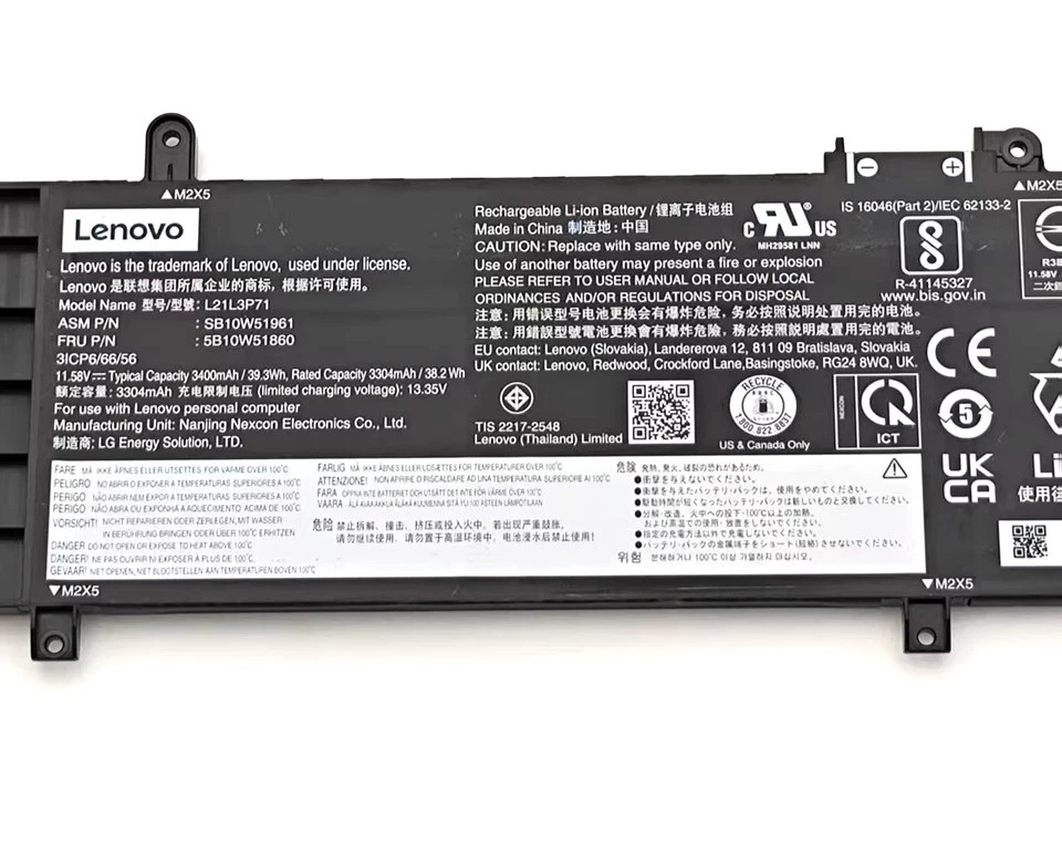 OEM NEW 39.3Wh L21L3P71 Battery For Lenovo ThinkPad T14 P14s Gen 3 Gen 4 Genuine