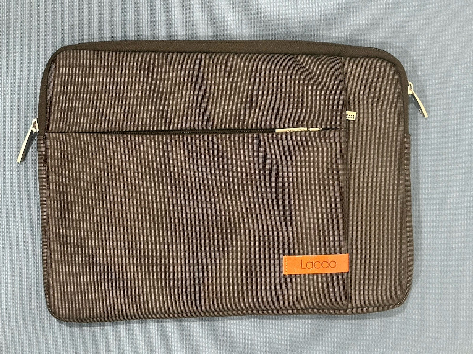 Lacdo Laptop Sleeve Carrying Case Brown Padded Zipper Computer Bag - 15”