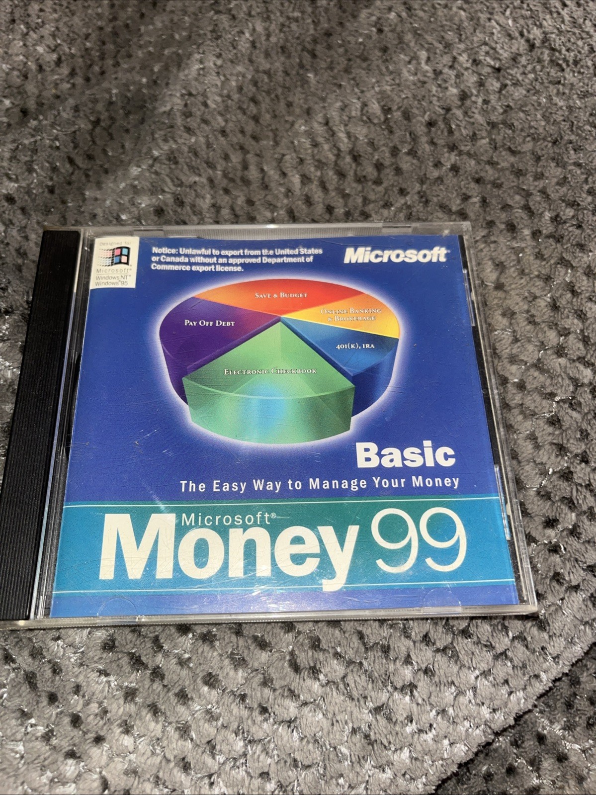 USED Vintage Microsoft Money 99 Basic Disc Only