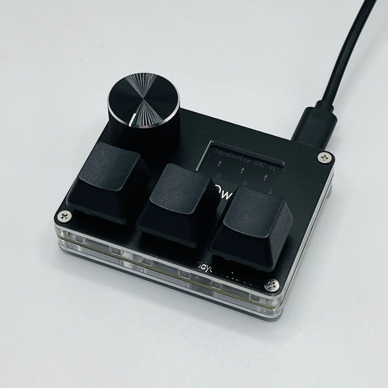 SayoDevice OSU O3C Rapid Trigger Magnetic PinkSwitches Keyboard With Knob Screen