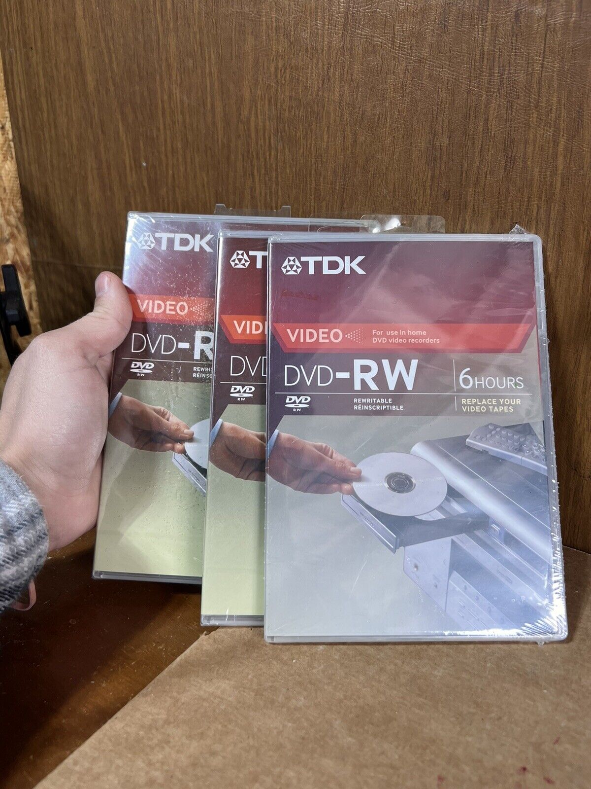 NEW  TDK DVD-RW - 6 Hours - 3x -4.7GB Single Pack Rewriteable DVD Media Lot Of 3