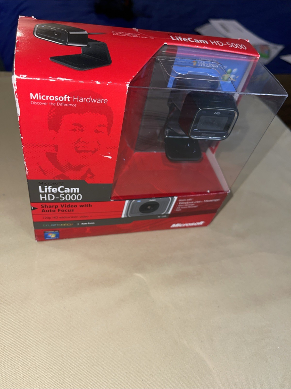 Microsoft New Lifecam HD-5000 Webcam Camera 1415 Auto Focus NOS