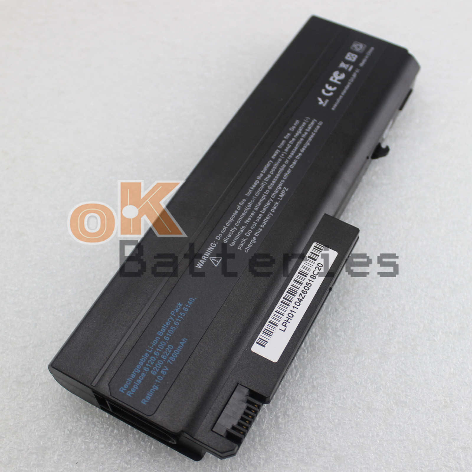 9Cell Battery for HP Compaq NX6100 NC6120 NC6200 NC6220 NC6230 6510B HSTNN-C12C