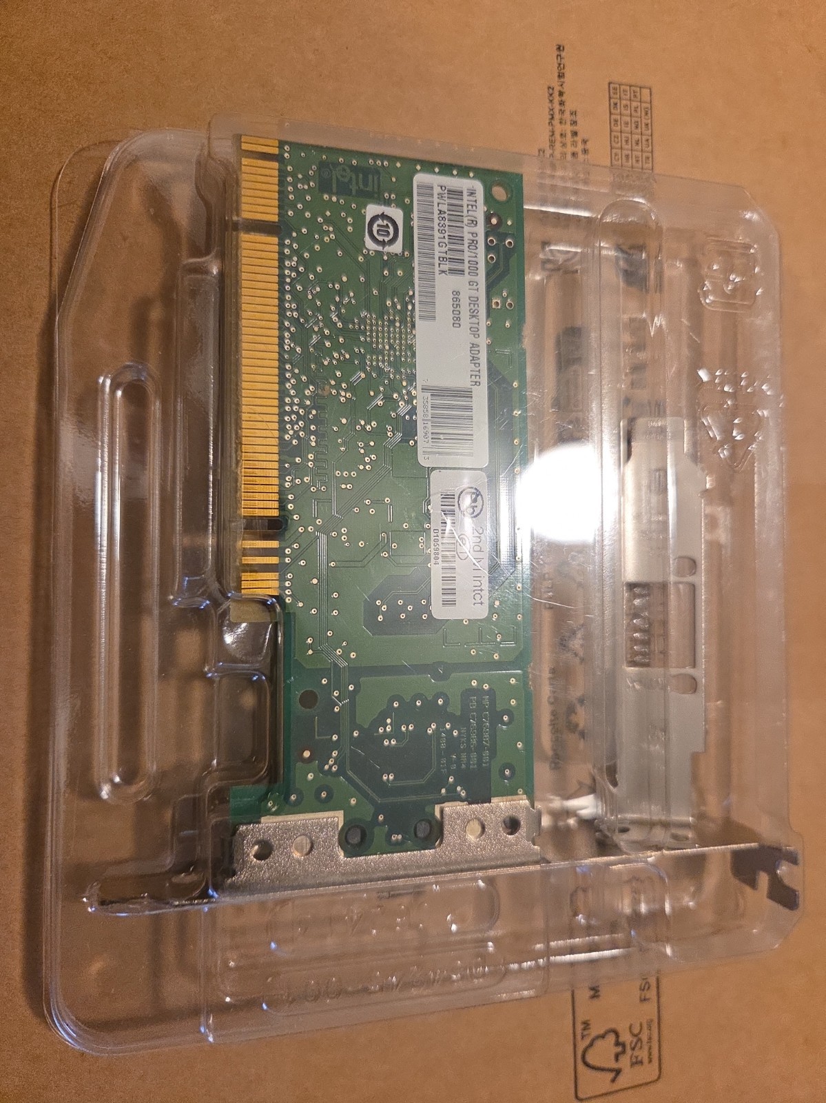 PWLA8391GTBLK Intel PRO/1000 GT DESKTOP ADAPTER Network Card With Yottamark New