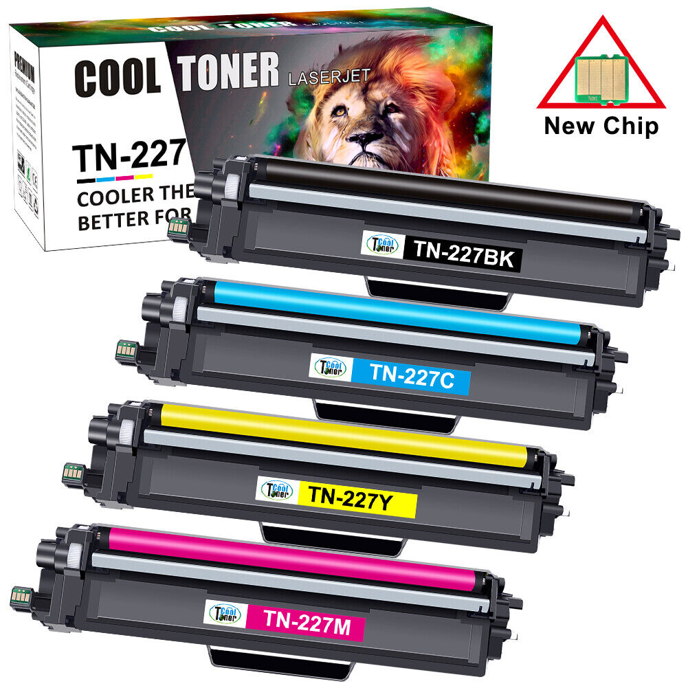 4PC TN227 Toner Cartridge Replacement for Brother TN227(BK/C/M/Y) HL-L3270CDW
