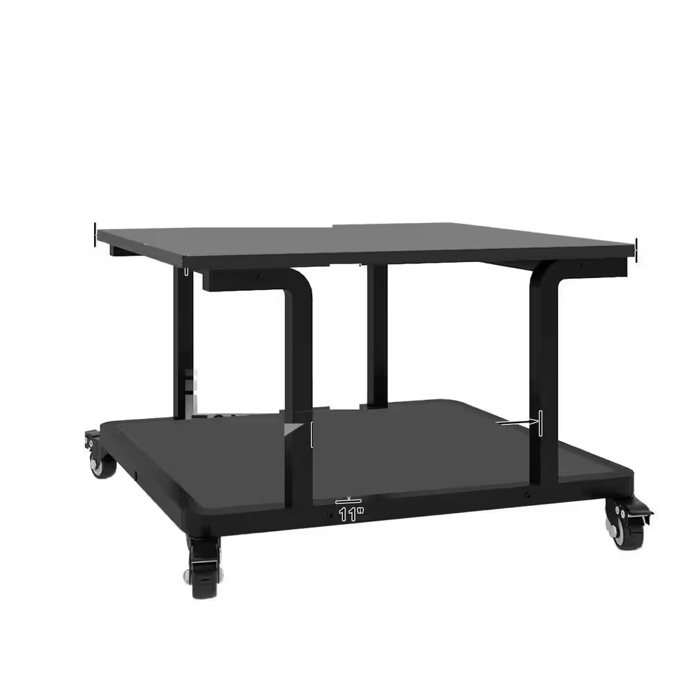 2-Tier Large 24X20 Inch Heavy Duty Printer Stand Table with Paper Storage Shelf